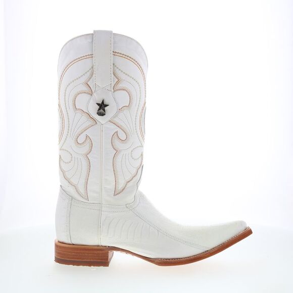 Los Altos Other - Los Altos Mens Ostrich Leg Boots XXX-Toe White Boots (NWT)